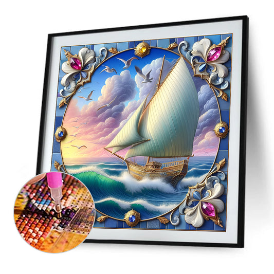 Sailing Diary - Full Round Drill Diamond Painting 40*40CM