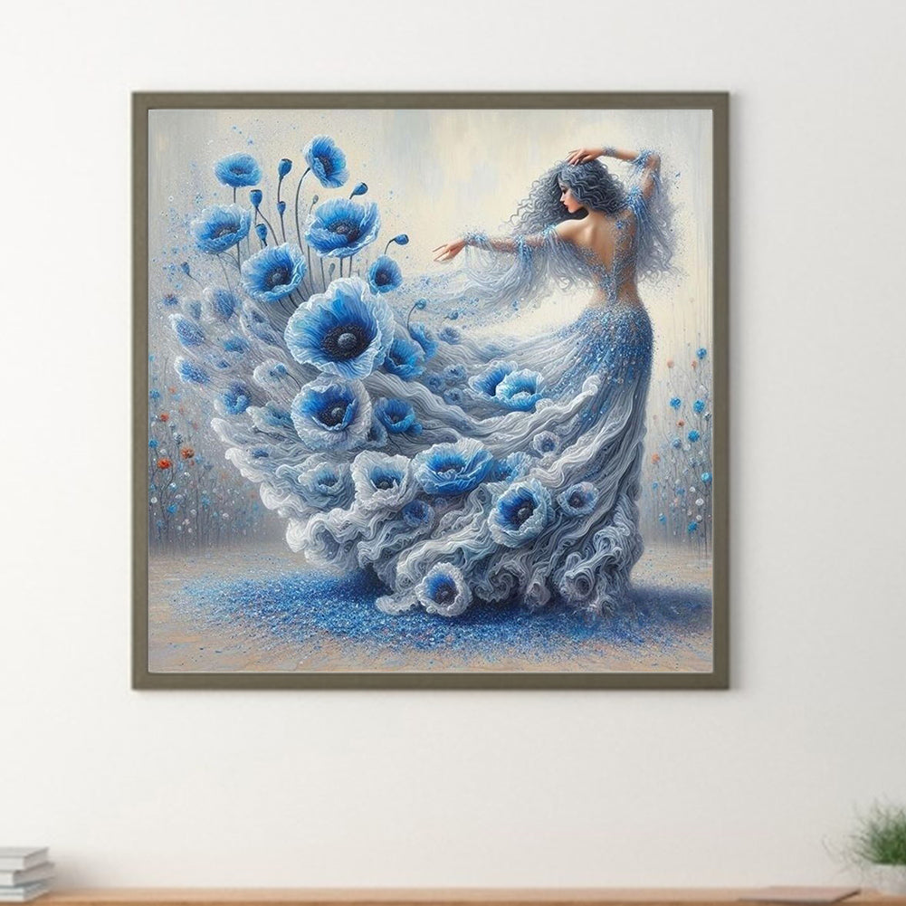 Beautiful Skirt Girl - Full Round Drill Diamond Painting 40*40CM