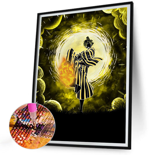 Anime Silhouette - Full Round Drill Diamond Painting 30*40CM