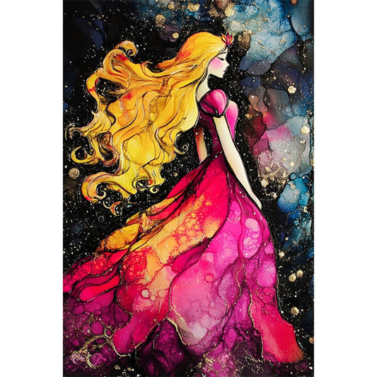 Blonde Princess - Full AB Round Drill Diamond Painting 40*60CM