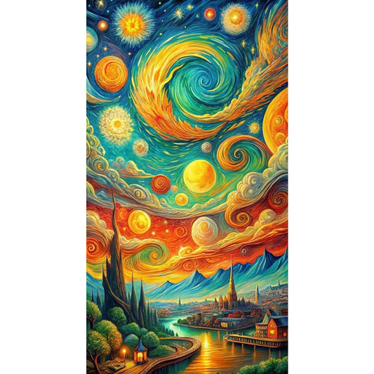 Sky Scenery - Full Round Drill Diamond Painting 40*70CM