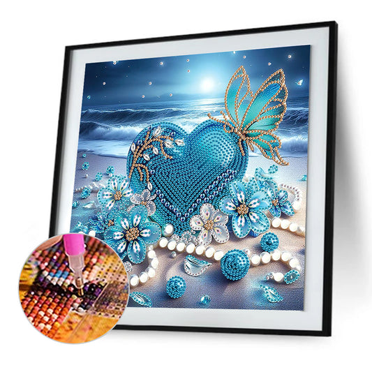Beach Love - Special Shaped Drill Diamond Painting 30*30CM