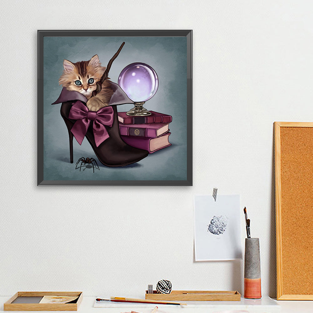 Cat Witch - Full Square Drill Diamond Painting 40*40CM