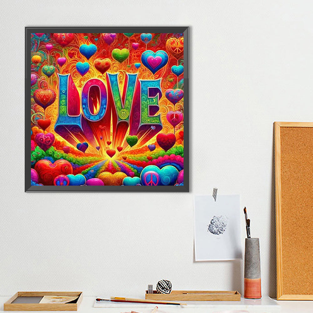 Colorful Love - Full Round Drill Diamond Painting 40*40CM
