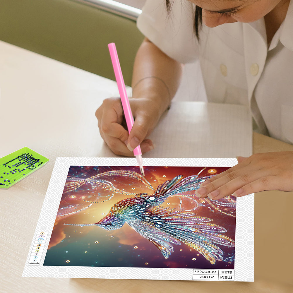 Hummingbird - Special Shaped Drill Diamond Painting 30*30CM