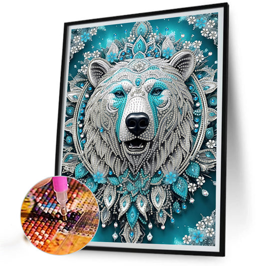 Blue Fantasy Bear - Special Shaped Drill Diamond Painting 30*40CM