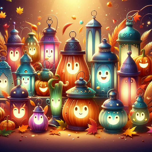 Jack-O'-Lantern - Full Square Drill Diamond Painting 30*30CM