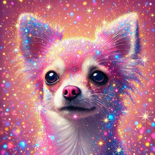 Shining Diamond Chihuahua - Full Square Drill Diamond Painting 40*40CM
