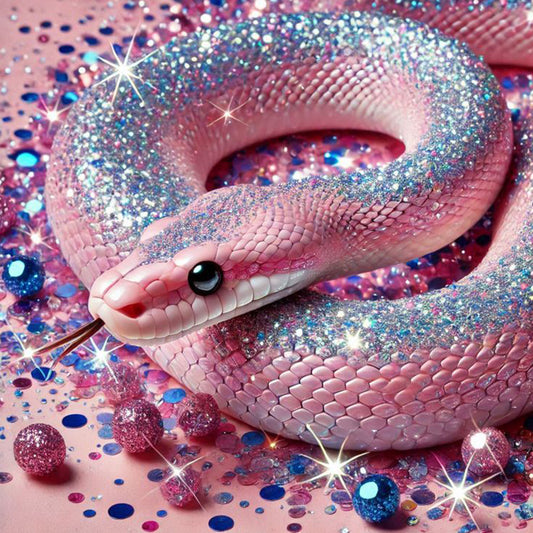 Shining Diamond Snake - Full Square Drill Diamond Painting 40*40CM