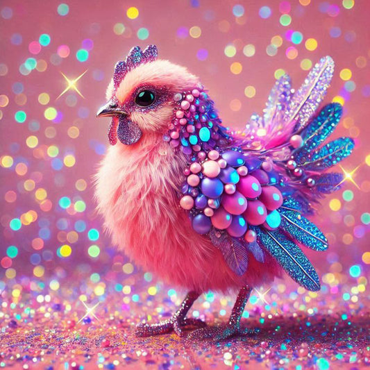 Shining Diamond Stone Chicks - Full Square Drill Diamond Painting 40*40CM