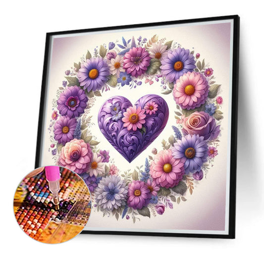 Love Wreath - Full Round Drill Diamond Painting 40*40CM