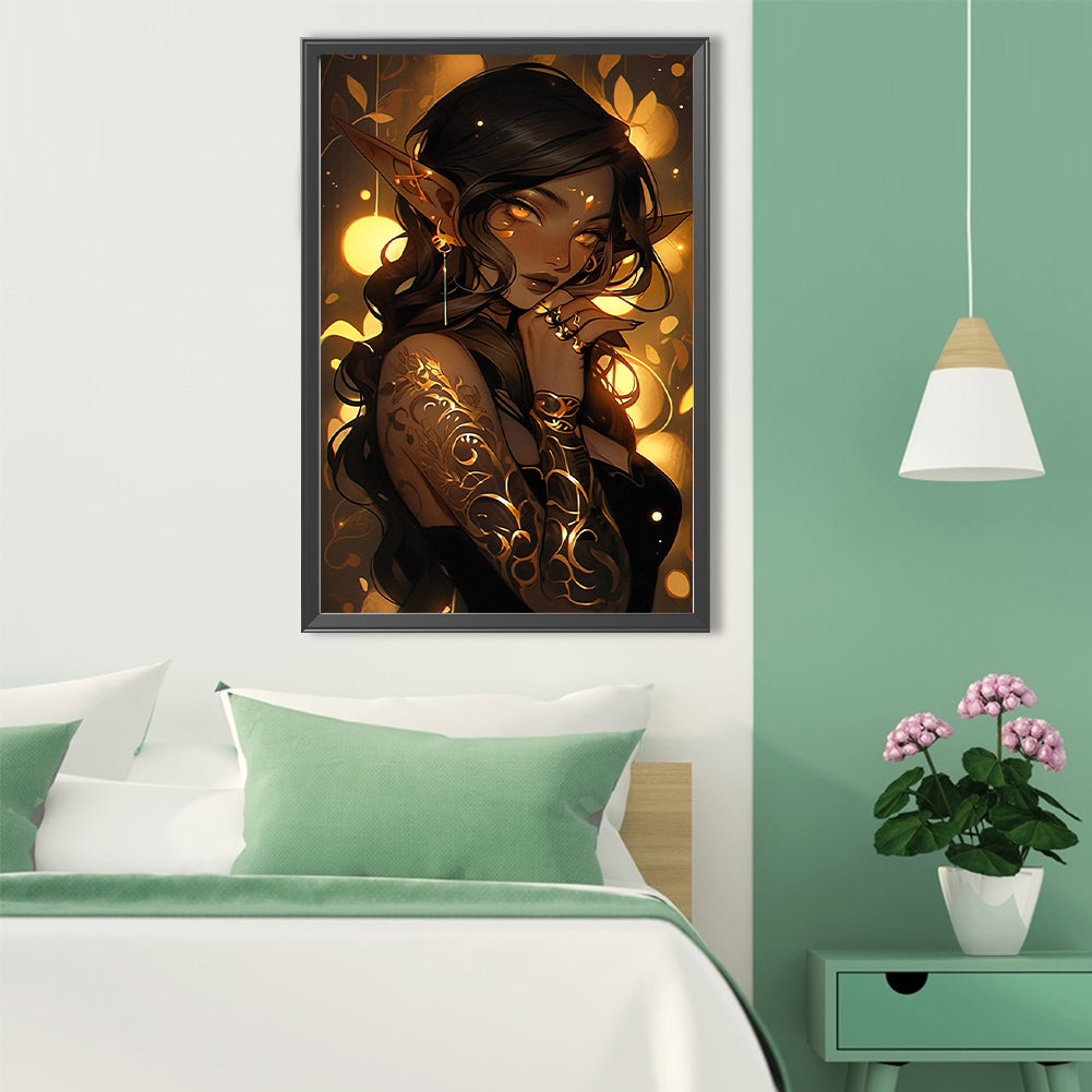 Elf Girl - Full Round Drill Diamond Painting 40*60CM
