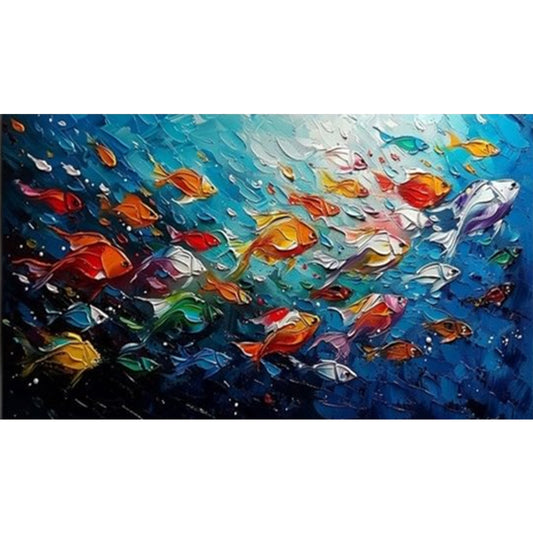 Fish - Full Round Drill Diamond Painting 70*40CM