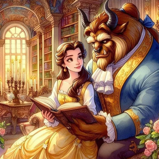 Princess And The Beast - Full Square Drill Diamond Painting 40*40CM