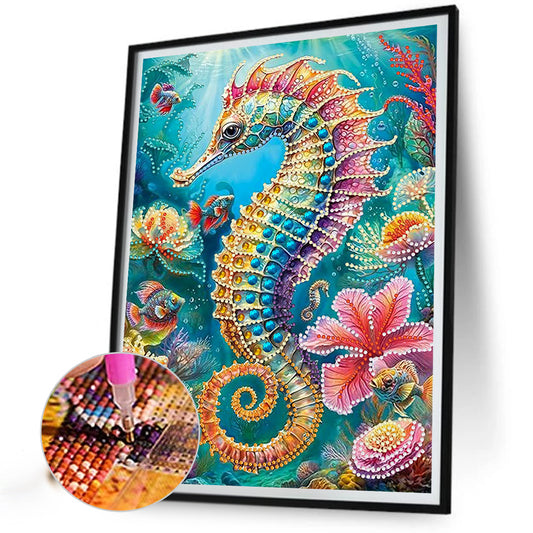 Marine Animals Seahorses - Special Shaped Drill Diamond Painting 30*40CM