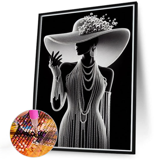 Pearl Girl - Full Round Drill Diamond Painting 40*50CM
