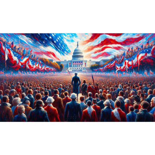 Thousands Of People Gathering - Full Round Drill Diamond Painting 70*40CM