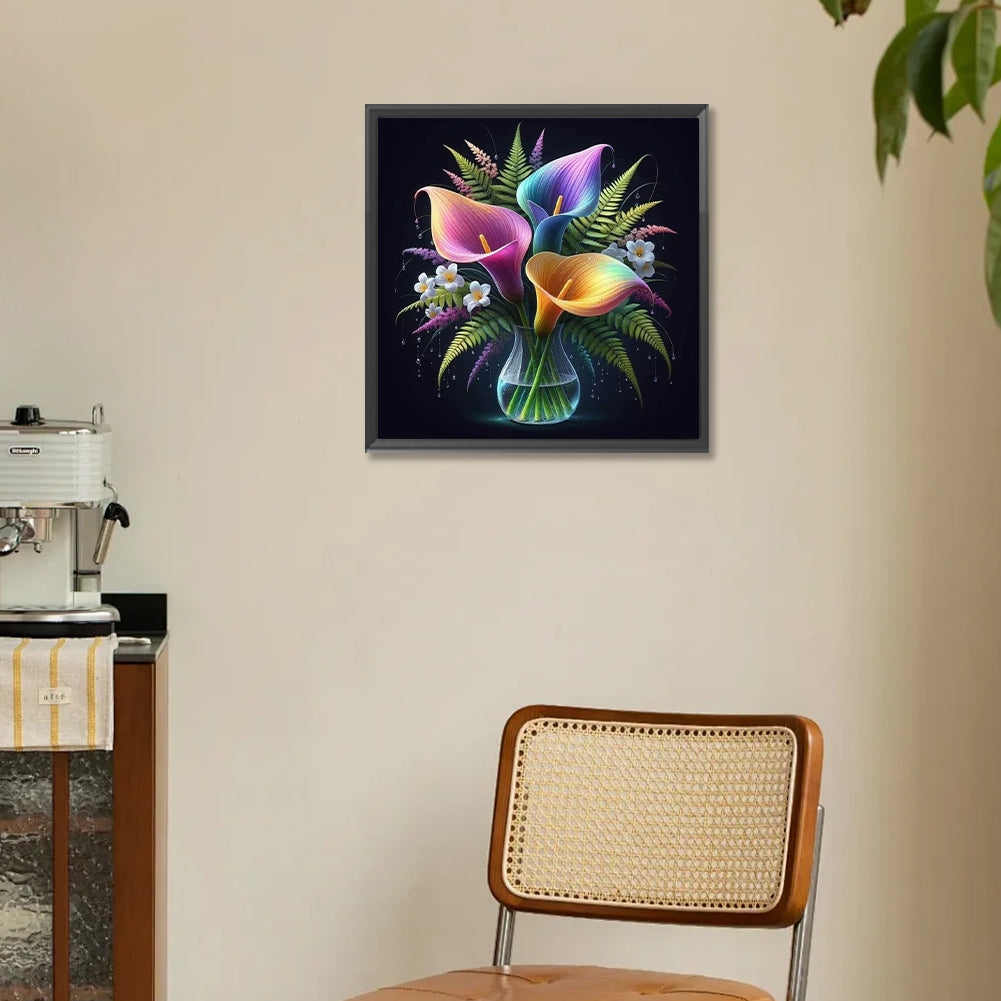 Luminous Flowers - Full Round Drill Diamond Painting 30*30CM