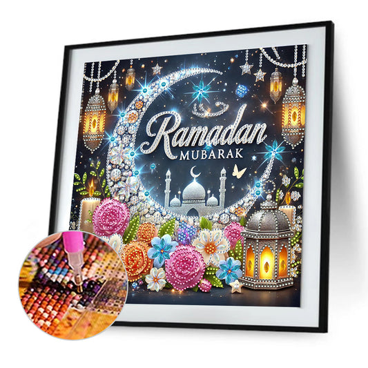 Ramadan Flower Castle - Special Shaped Drill Diamond Painting 30*30CM