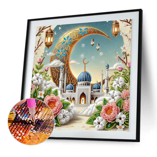 Cotton Crescent Castle - Special Shaped Drill Diamond Painting 30*30CM