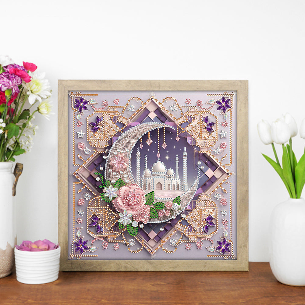 Framed Crescent - Special Shaped Drill Diamond Painting 30*30CM