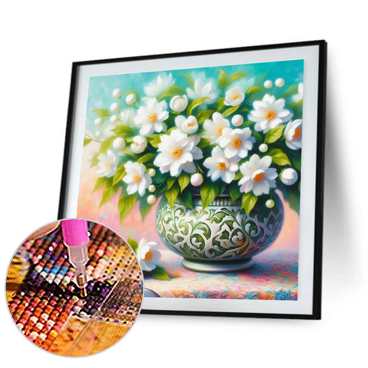 Gardenia - Full Round Drill Diamond Painting 30*30CM