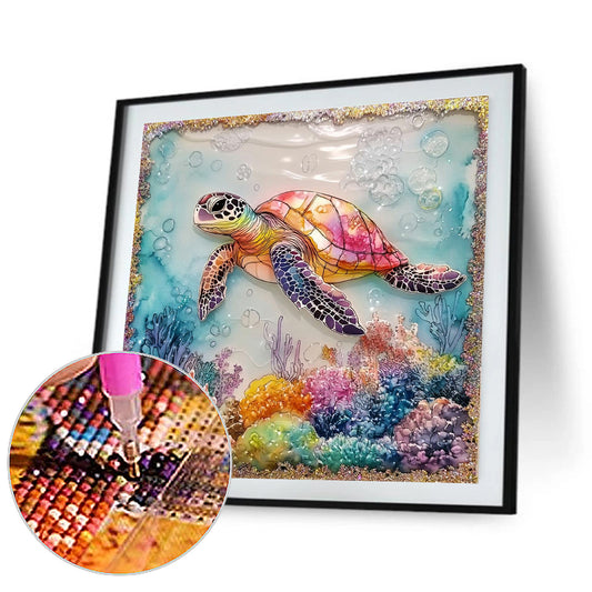 Sea Turtle - Full Round Drill Diamond Painting 40*40CM