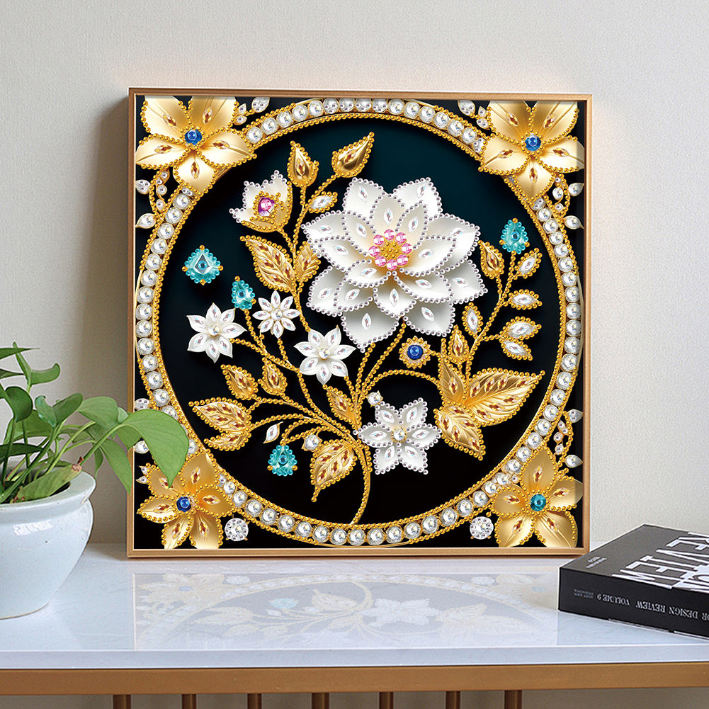 Flower - Special Shaped Drill Diamond Painting 30*30CM