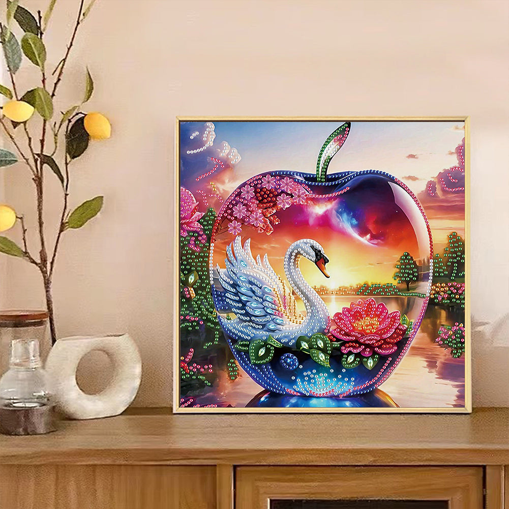 Crystal Ball Swan - Special Shaped Drill Diamond Painting 30*30CM