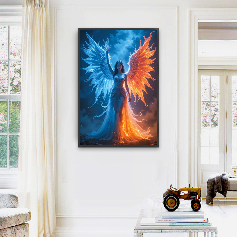 Ice And Fire Angel - Full Square Drill Diamond Painting 40*60CM