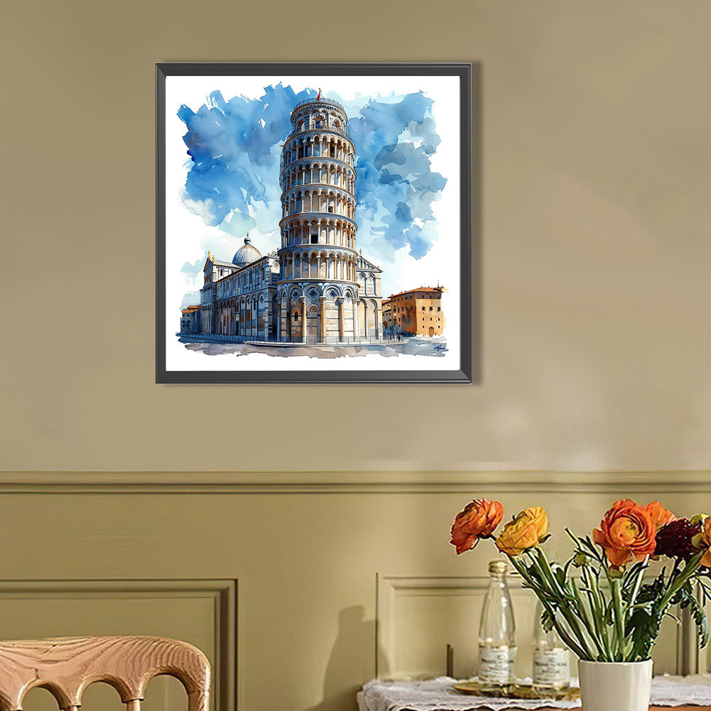 Leaning Tower Of Pisa In Italy - Full AB Round Drill Diamond Painting 40*40CM