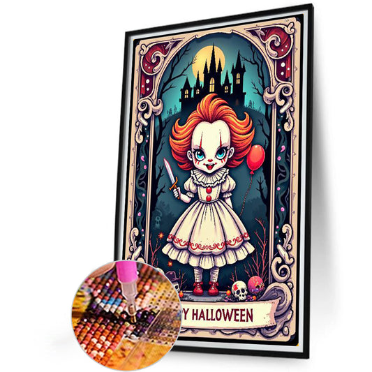 Halloween Horror Movie Tarot Cards - Full Round Drill Diamond Painting 40*60CM