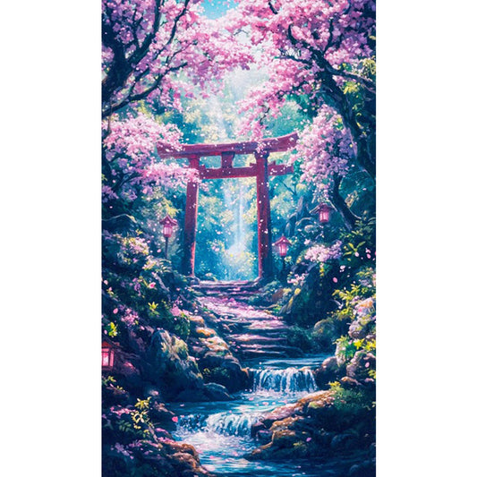 Japanese Shrine - Full Square Drill Diamond Painting 40*70CM