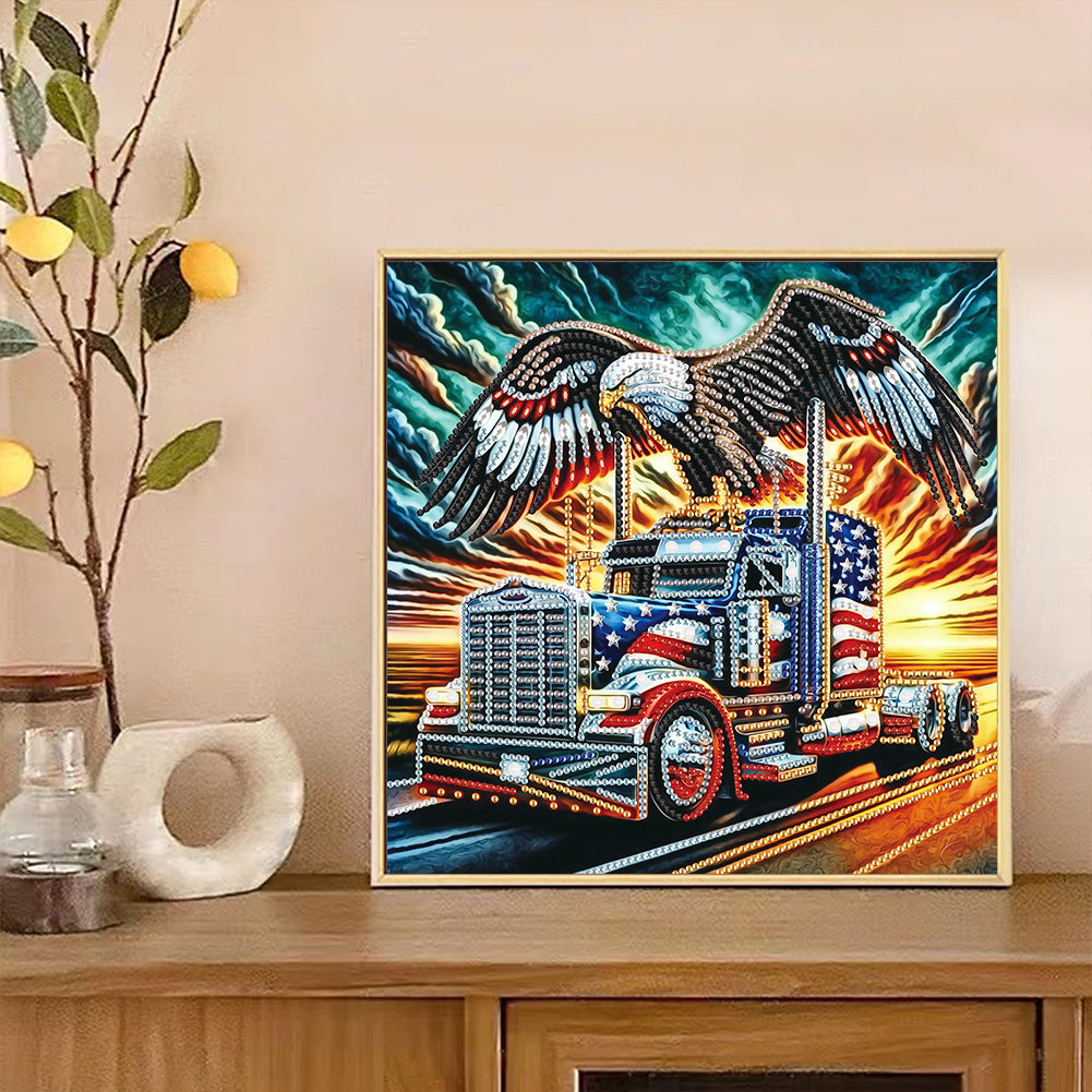 American Flag Independence Day - Special Shaped Drill Diamond Painting 30*30CM