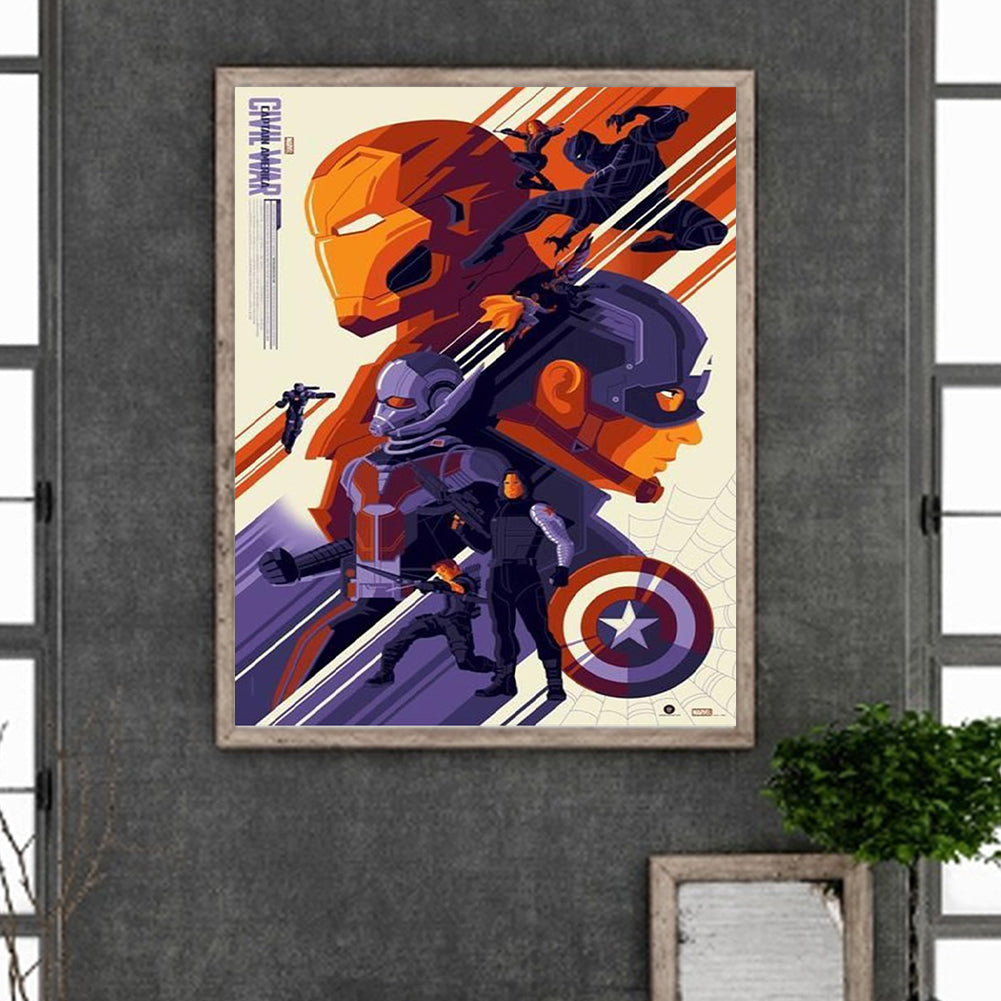 Captain America - Full Round Drill Diamond Painting 40*50CM