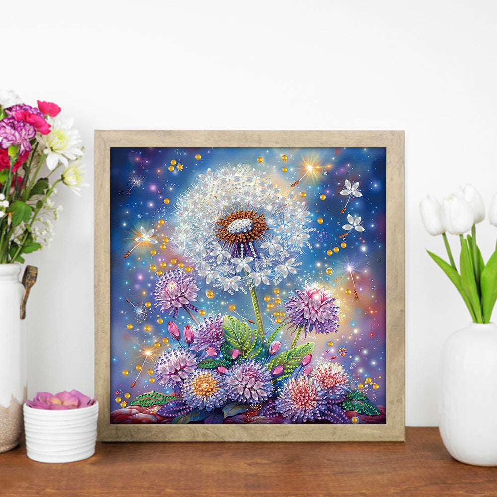 Dandelion - Special Shaped Drill Diamond Painting 30*30CM