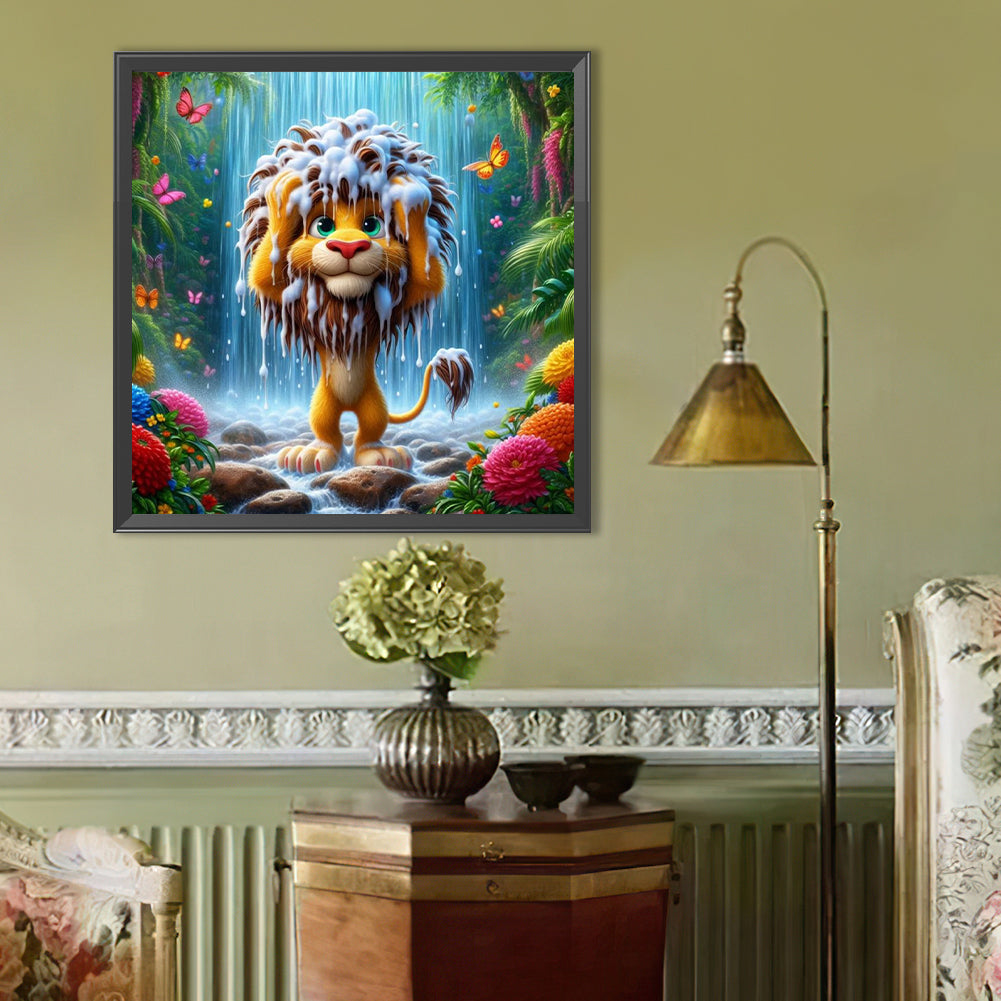 Lion - Full Round Drill Diamond Painting 40*40CM