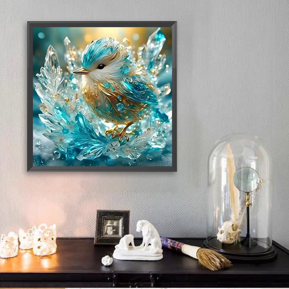 Glass Kingfisher - Full Square Drill Diamond Painting 30*30CM