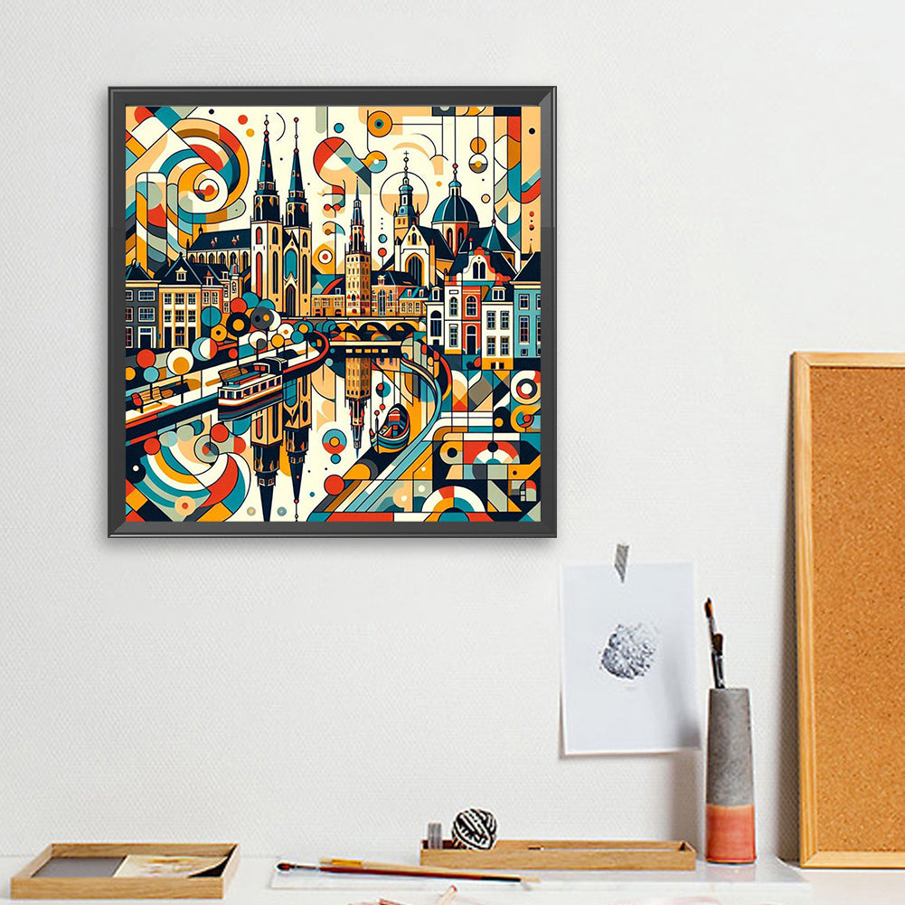 Geometry City - Full Square Drill Diamond Painting 40*40CM