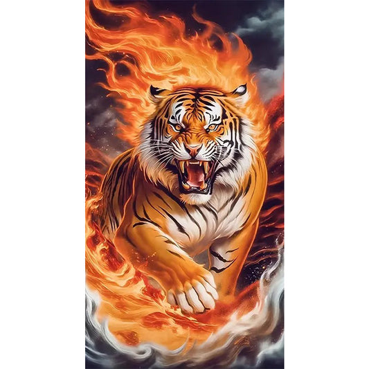 Tiger - Full Round Drill Diamond Painting 40*70CM