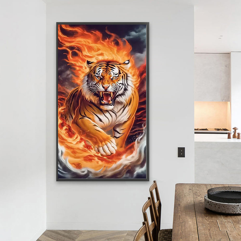 Tiger - Full Round Drill Diamond Painting 40*70CM
