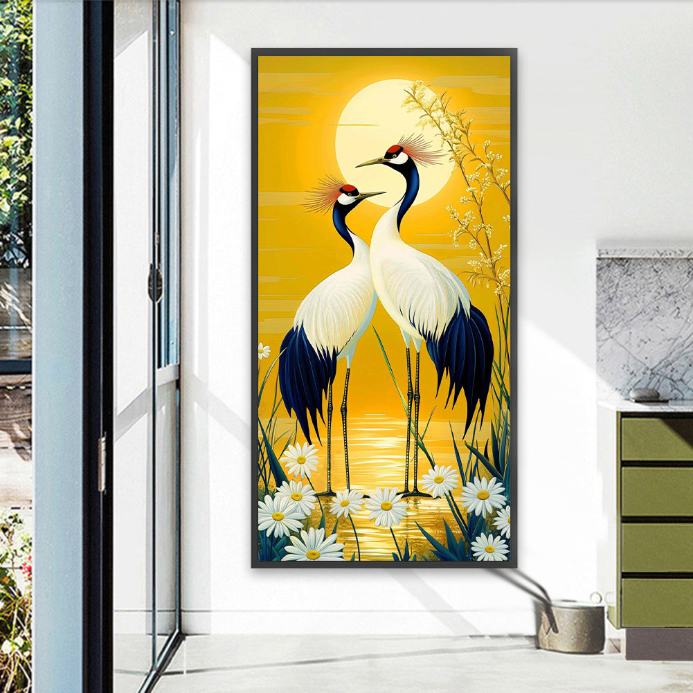 Crane - Full Round Drill Diamond Painting 40*80CM