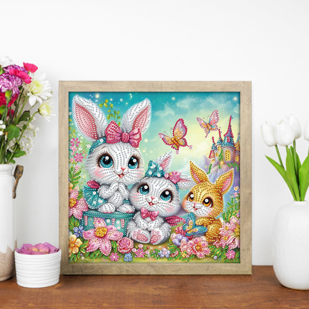 Rabbit - Special Shaped Drill Diamond Painting 30*30CM