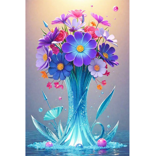 Crystal Flowers - Full Square Drill Diamond Painting 40*60CM