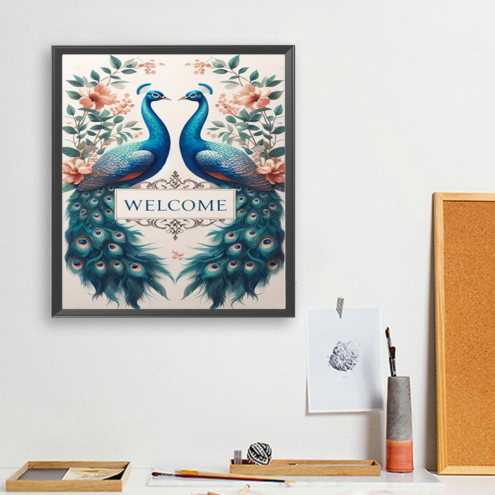 Peacock - Full Round Drill Diamond Painting 35*40CM