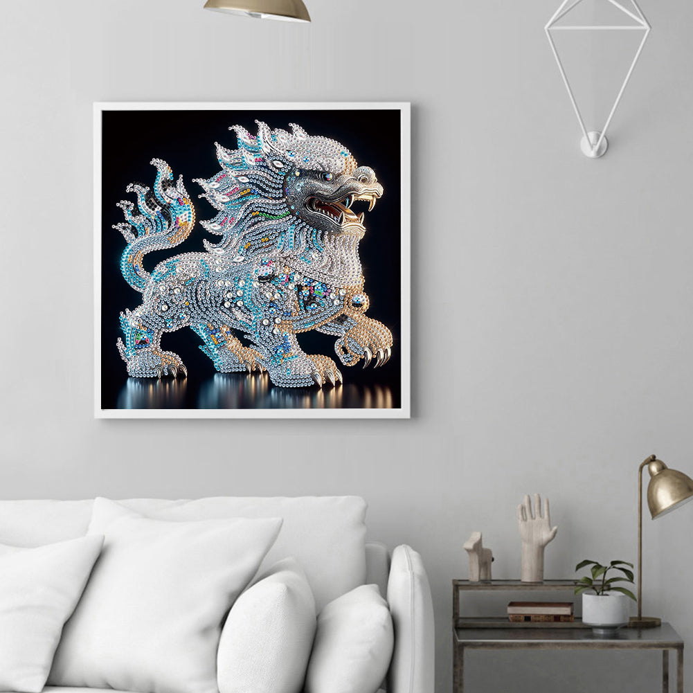 Mythical Lion - Special Shaped Drill Diamond Painting 30*30CM
