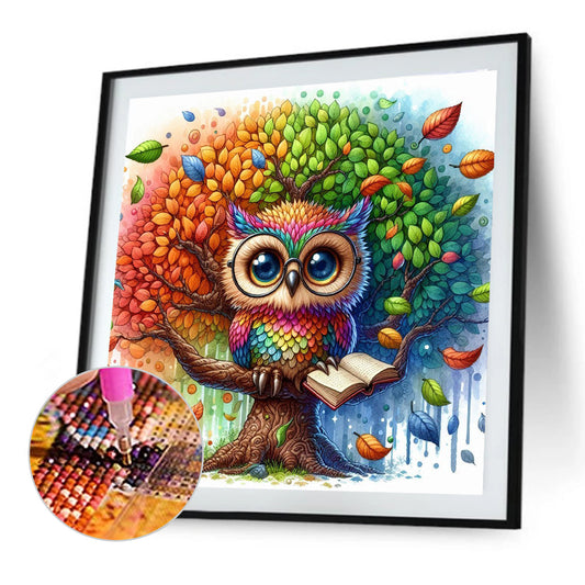 Owl - Full Round Drill Diamond Painting 30*30CM