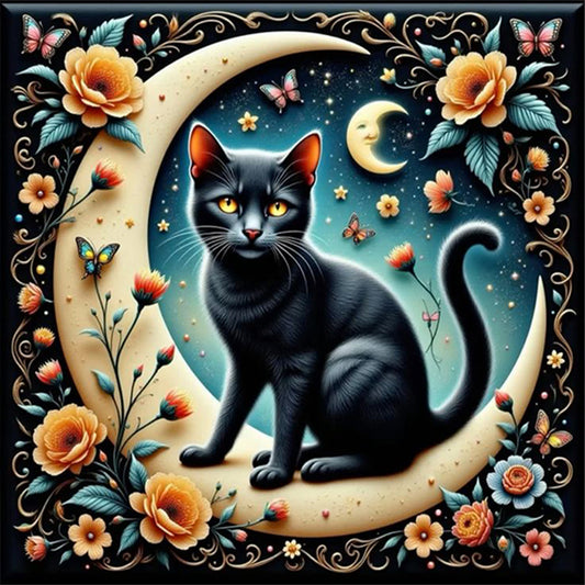 Black Cat - Full AB Square Drill Diamond Painting 40*40CM
