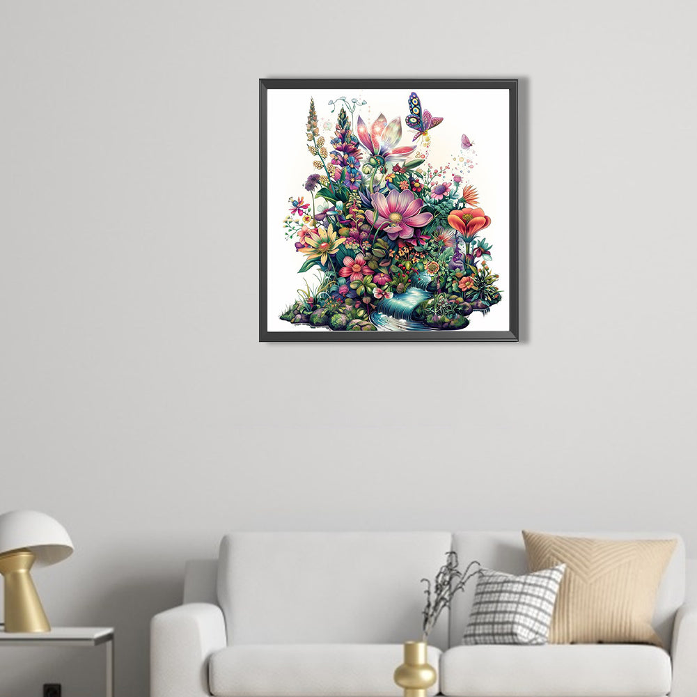 Flower And Bird House - Full AB Square Drill Diamond Painting 40*40CM