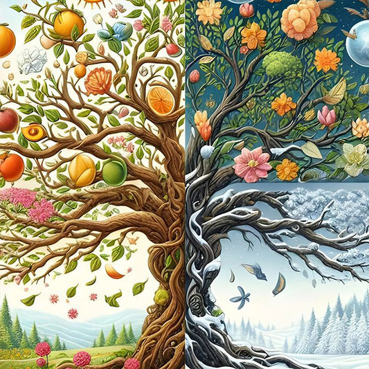 Four Seasons - Full Square Drill Diamond Painting 50*50CM